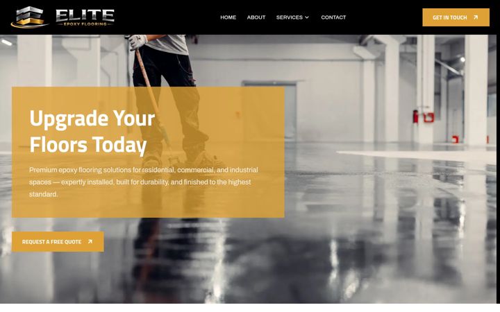 Screenshot of eliteepoxyflooring.co.uk