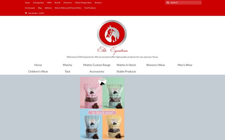 Screenshot του eliteequestrian.org
