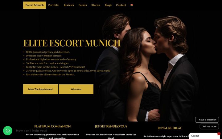 Screenshot of eliteescortmunich.com