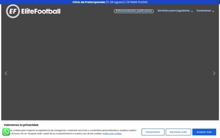 Zrzut ekranu elitefootball.es