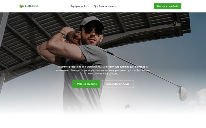 Screenshot ta' elitegolf.fr