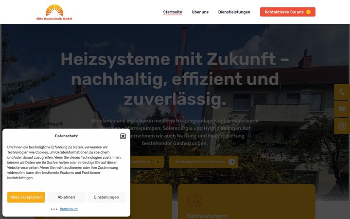 Screenshot of elitehaustechnik.de