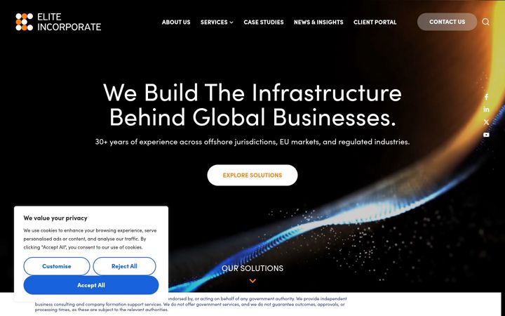 Screenshot of eliteincorporate.com