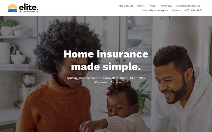 Screenshot of eliteinsurancegroup.com