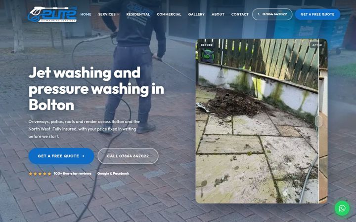 Screenshot of elitejetwashing.com