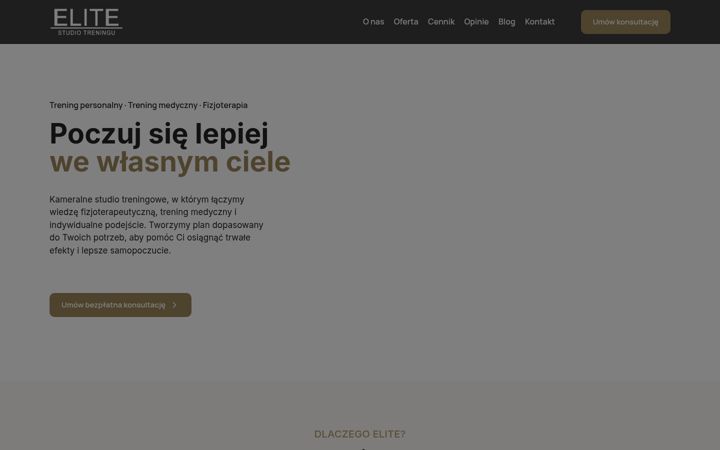 Kuvakaappaus sivustosta elitekonstancin.pl