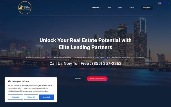 Screenshot of elitelendingpartners.com