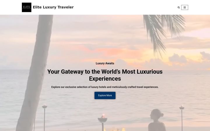 Screenshot of eliteluxurytraveler.com