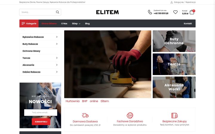 Kuvakaappaus sivustosta elitem.pl