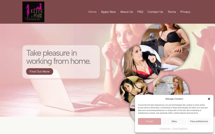 Screenshot of elitemilfs.co.uk