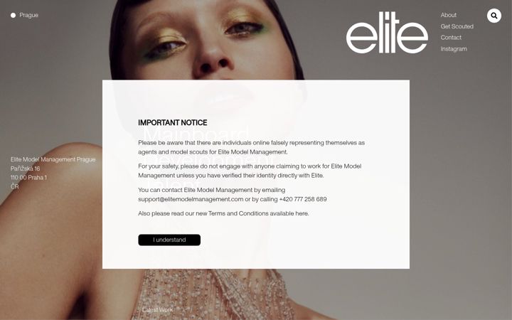 Screenshot ta' elitemodel.cz