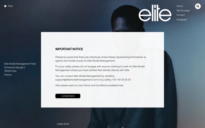 Screenshot ta' elitemodel.fr