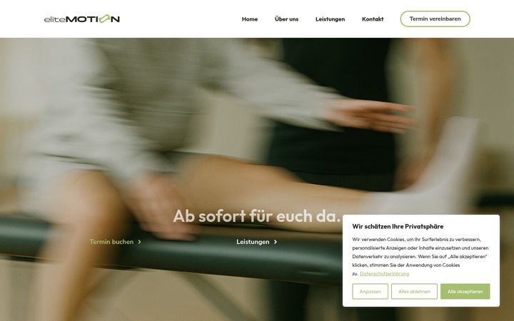 Screenshot of elitemotion-physio.de