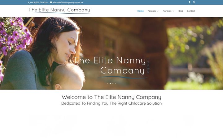 Screenshot of elitenannycompany.co.uk