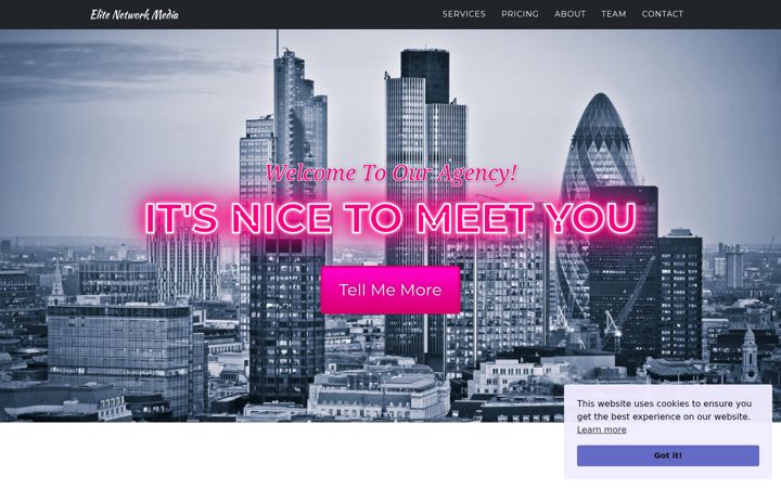 Screenshot of elitenetworkmedia.com