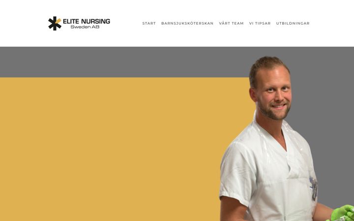 Screenshot of elitenursing.se