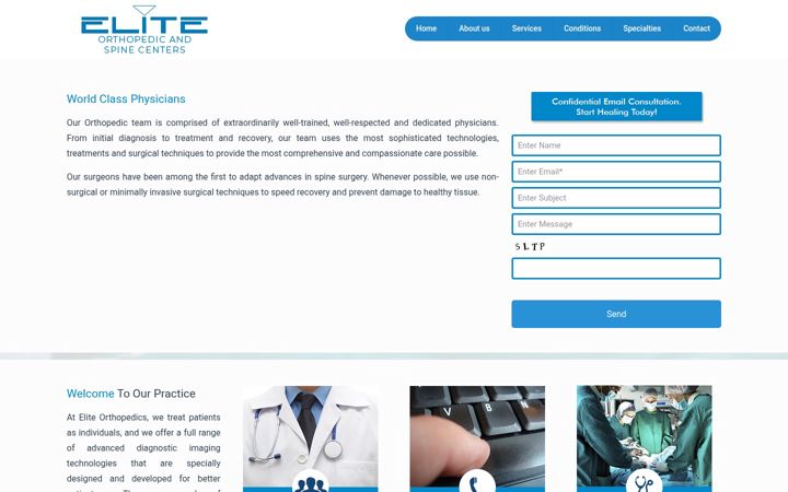 Screenshot of eliteorthofl.com