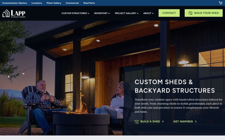 Screenshot of eliteoutdoorstructures.com