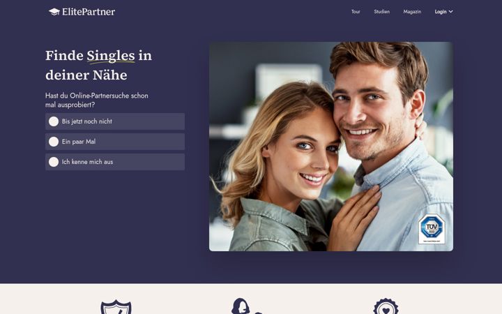 Screenshot of elitepartner.de