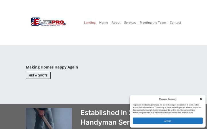 Screenshot of eliteprohandyman.com