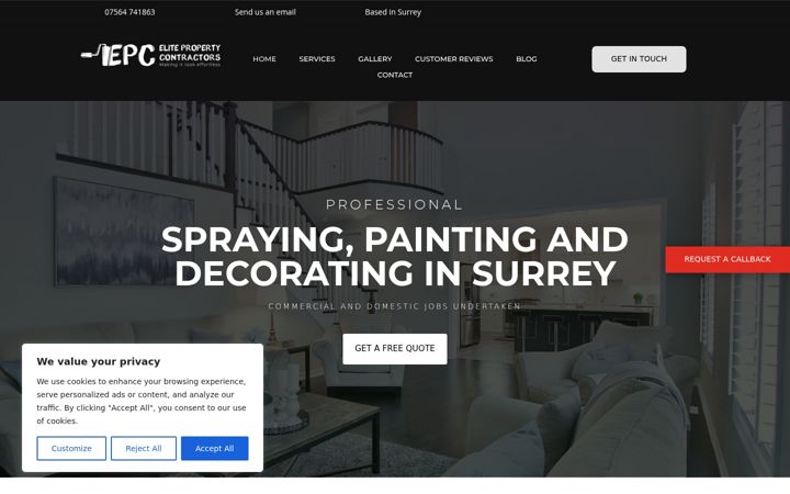 Screenshot of elitepropertycontractorsltd.co.uk