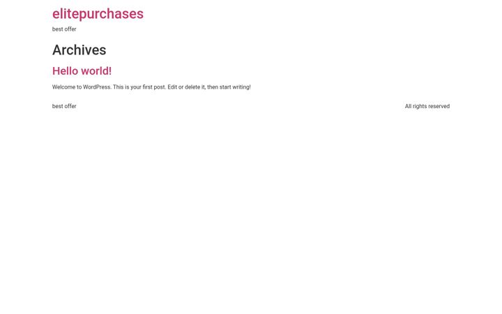 Screenshot of elitepurchases.com