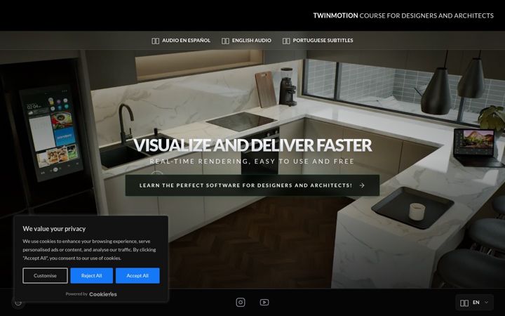 Screenshot of eliterendersacademy.com