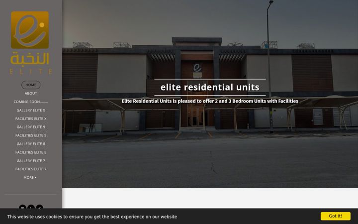 Screenshot of eliteresidentialunits.net