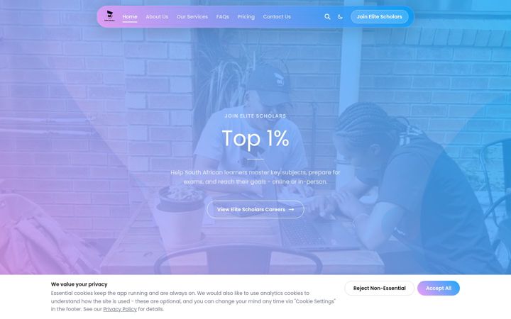 Screenshot di elitescholars.co.za