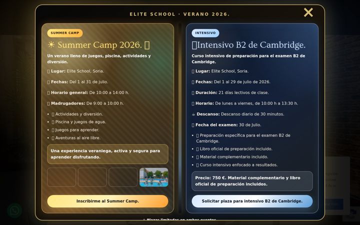Skärmbild av eliteschool.es