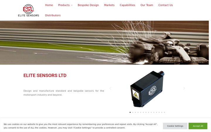 Екранна снимка на elitesensors.co.uk