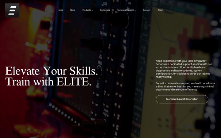 Screenshot of elitesimulations.com