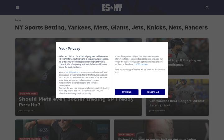 Capture d'écran de elitesportsny.com
