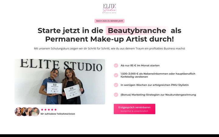 Screenshot of elitestudio-academy.de