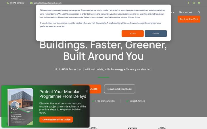 Screenshot of elitesystemsgb.co.uk