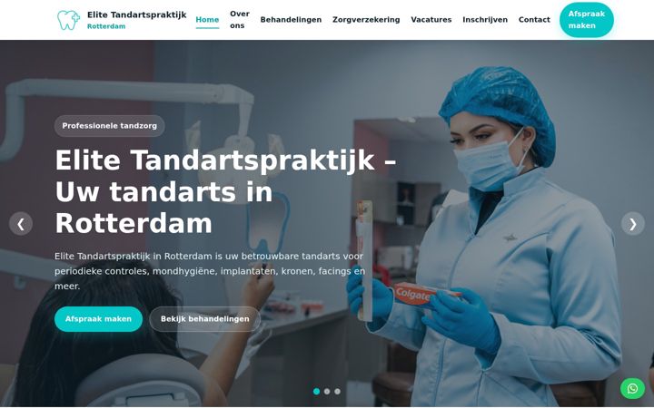 Snímek obrazovky elitetandartspraktijk.nl