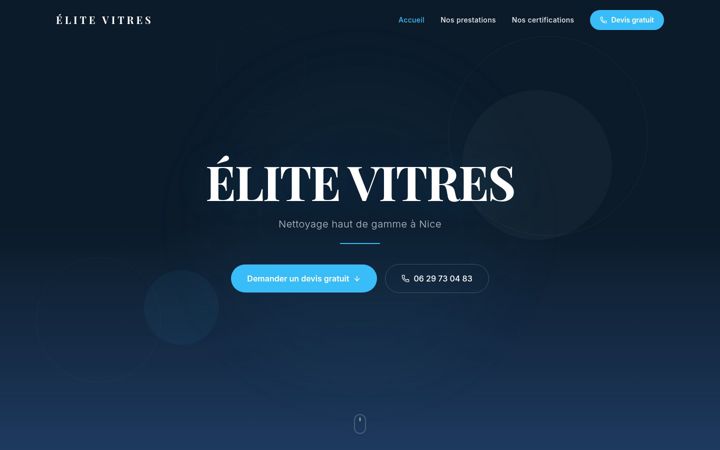 Screenshot ta' elitevitres.fr