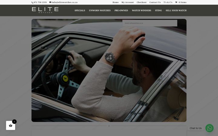Screenshot of elitewatches.co.za