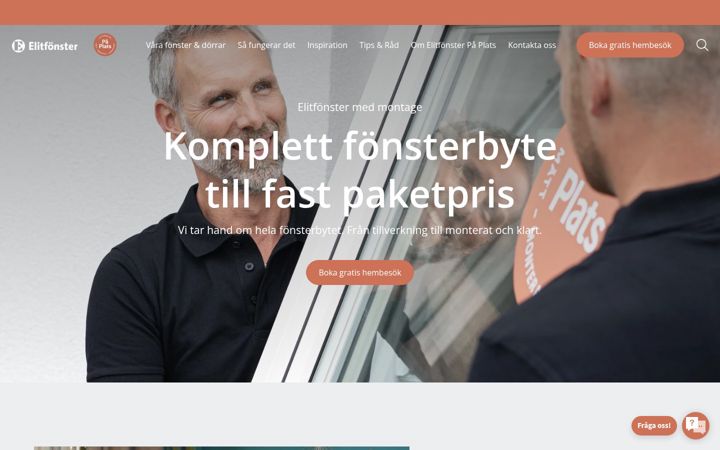 Skjermbilde av elitfonsterpaplats.se