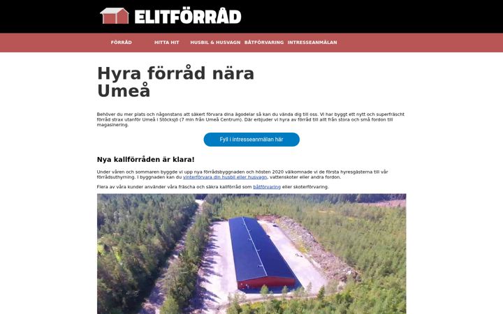 Skjermbilde av elitforrad.se