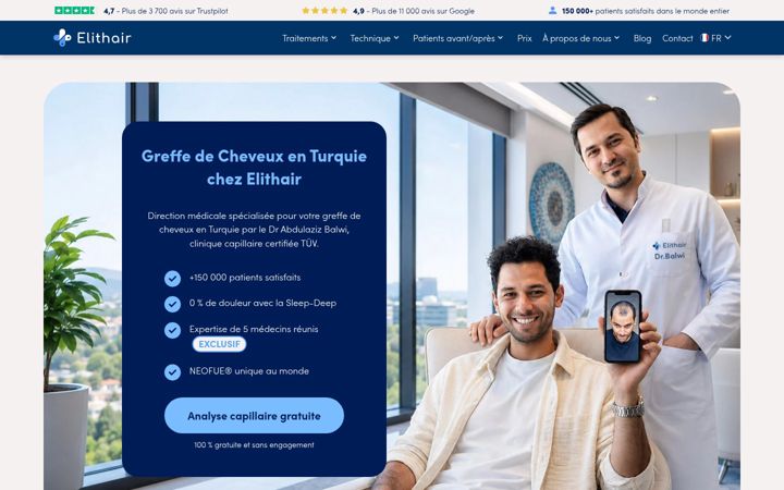 Screenshot ta' elithair.fr