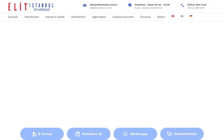 Snímek obrazovky elitistanbul.com.tr