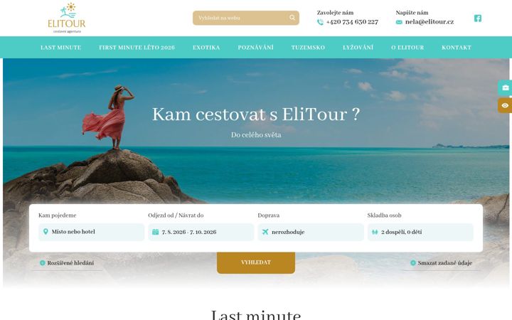 Screenshot von elitour.cz