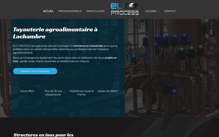 Screenshot ta' elitprocess.fr
