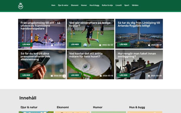 Skjermbilde av elitrapport.se