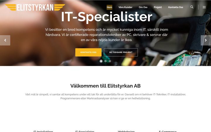 Ekraanipilt saidist elitstyrkan.se