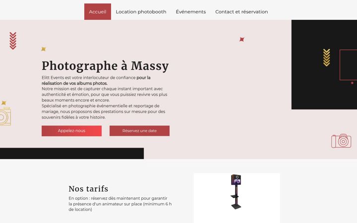 Screenshot ta' elittevents.fr