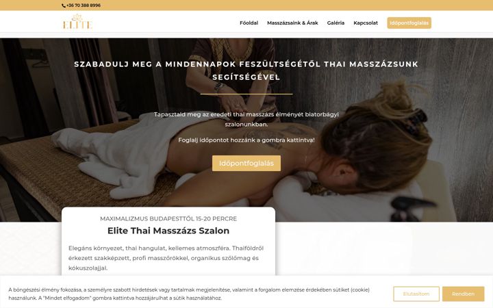 Snímek obrazovky elitthaimasszazs.hu