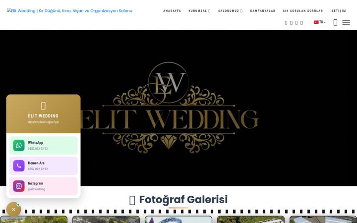 Snímek obrazovky elitwedding.com.tr