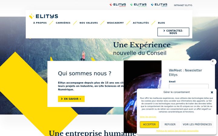 Screenshot ta' elitys.fr